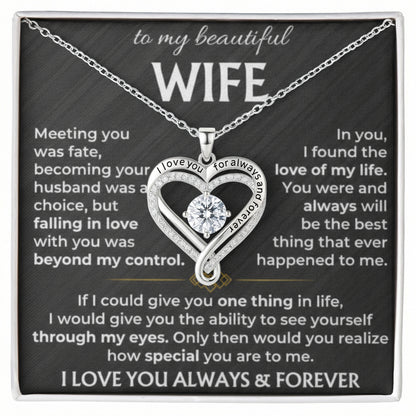 To My Beautiful Wife - Love You Always Necklace