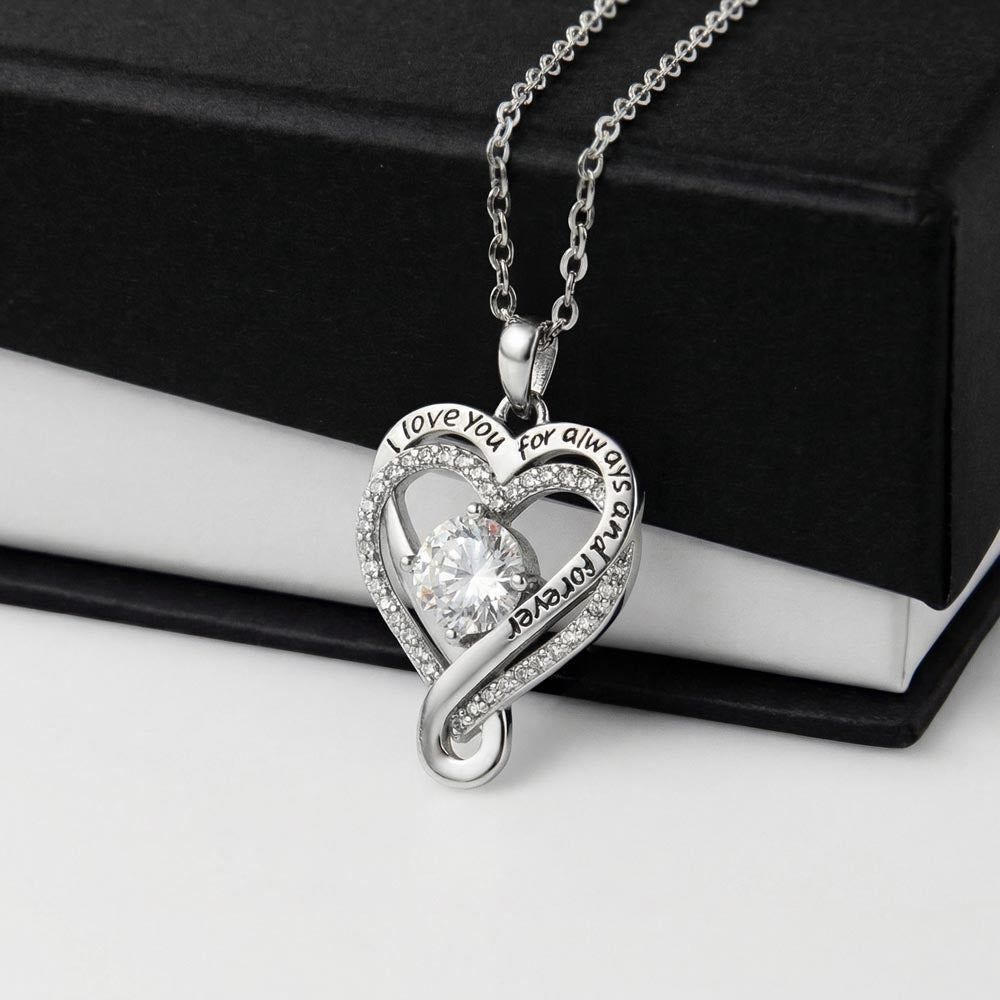 To Beautiful Wife - Love You Always Heart Necklace