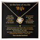 To The Love of My Life - You Are More Than My Partner - Love Knot Necklace - INCLUDES FREE SHIPPING