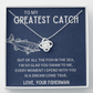 The Greatest Catch - Love Your Fisherman - Love Knot Necklace