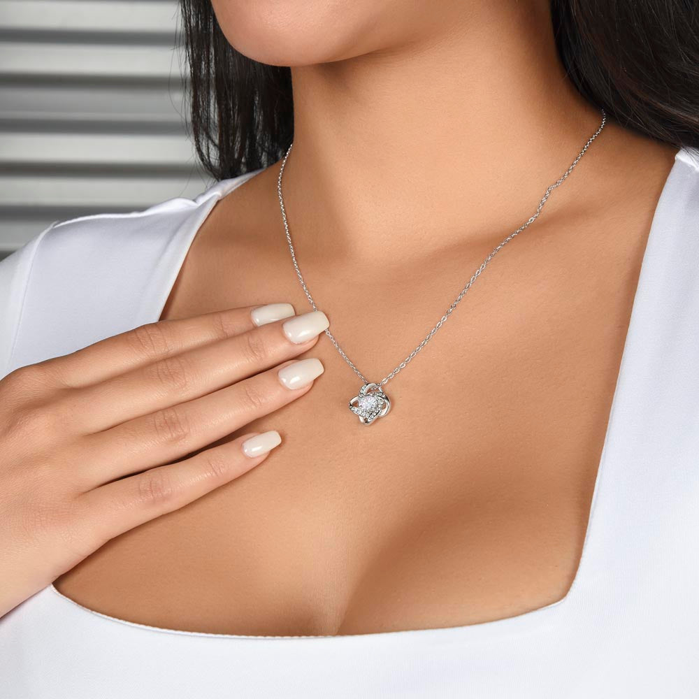 To My Beautiful Wife - The Day I Met You - Love Knot Necklace - INCLUDES FREE SHIPPING