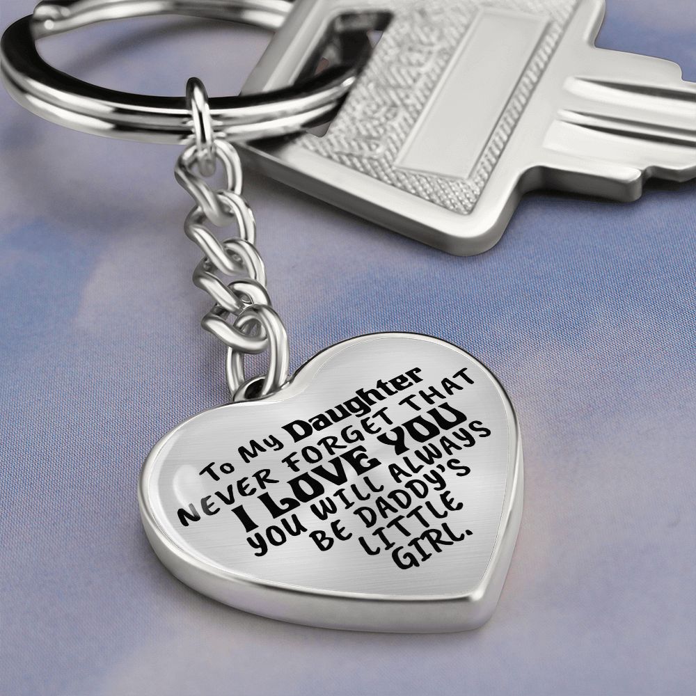Daddy's Little Girl - Heart Keychain
