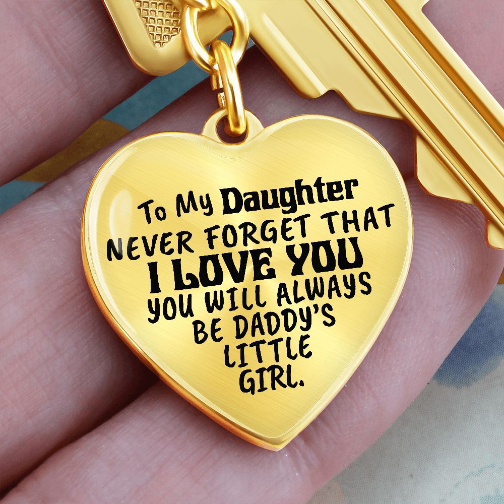 Daddy's Little Girl - Heart Keychain