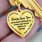 Daddy Loves You - Heart Keychain