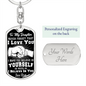 Daughter - Never Forget I Love - Dog Tag Keychain