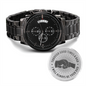 Son - Through Good Times & Bad - Engraved Black Chronograph Watch