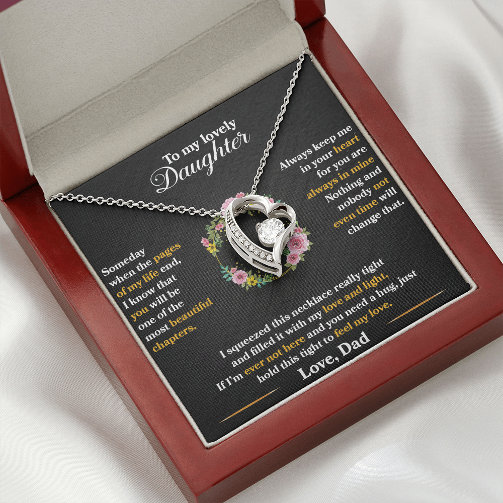 Daughter - Someday When The Pages Of My Life End - Forever Love Necklace