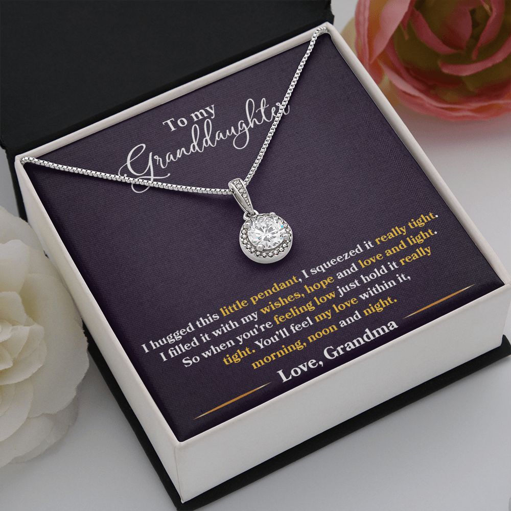 I Hugged This Little Pendant - Love Grandma - Eternal Hope Necklace