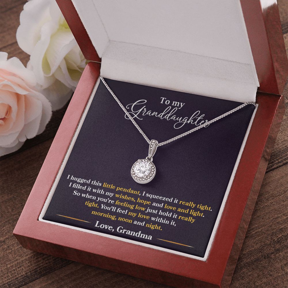 I Hugged This Little Pendant - Love Grandma - Eternal Hope Necklace