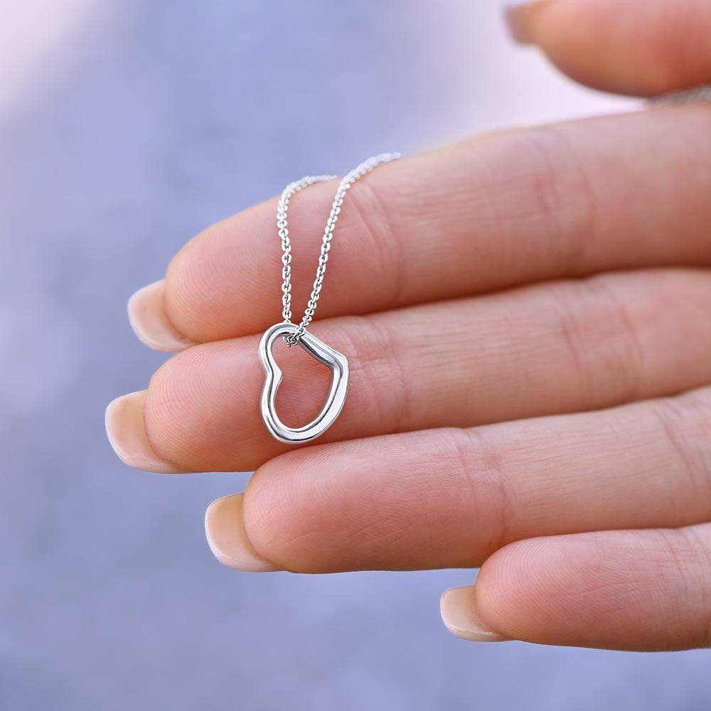 Daughter - Someday When The Pages Of My Life End - Delicate Heart Necklace