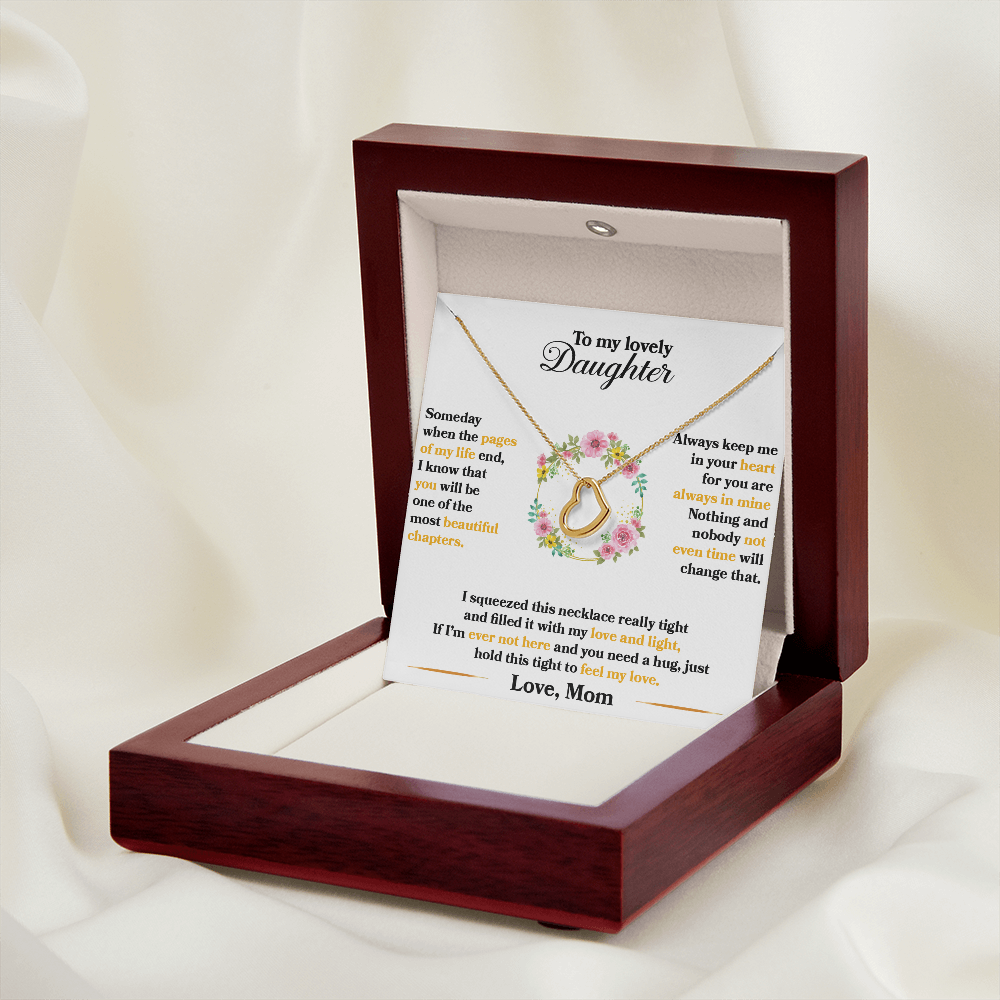Daughter - Someday When The Pages Of My Life End - Delicate Heart Necklace