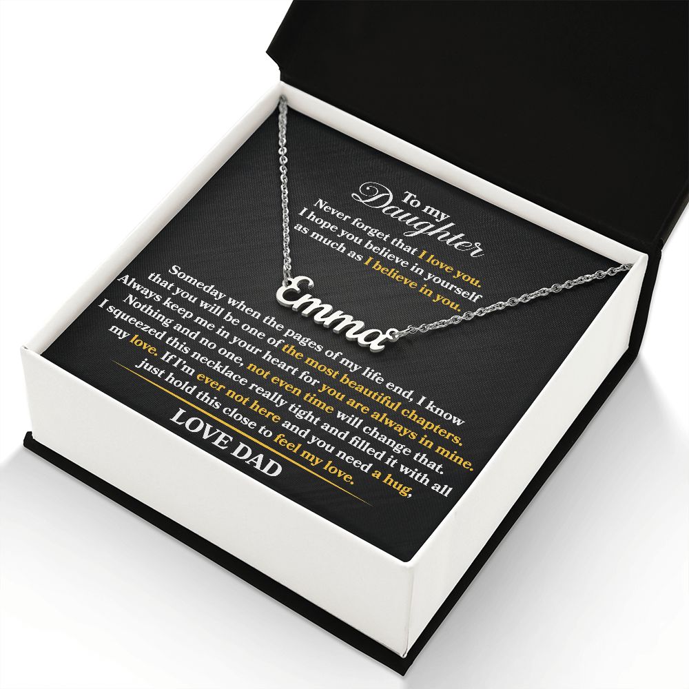 Daughter - I Believe in You - Name Necklace