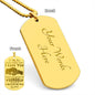 Son - Never Forget I Love You - Love Dad - Engraved Dog Tag Necklace