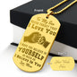 Son - I Believe in You - Love Mom - Engraved Dog Tag Necklace
